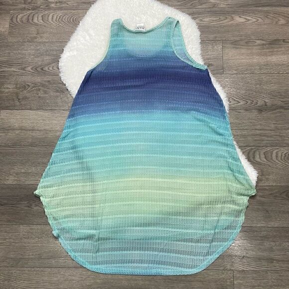 Turquoise Blue Swimsuit Cover Up Jordan Taylor High Low Small - Medium Stretchy - Picture 5 of 8